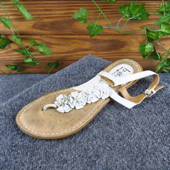 Born Women's Concept‎ Thong White Leather Sz 8 Medium Used 2025 - Picture 1 of 7